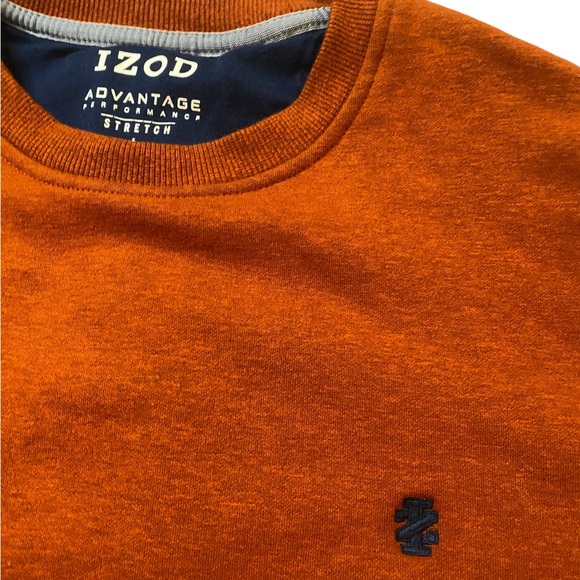 IZOD Sweatshirt Mens Large Rust Advantage Performance Stretch Golf Everyday - Picture 5 of 6